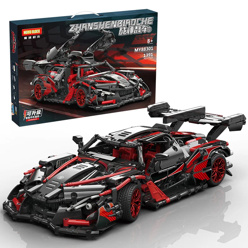 

Techinical Sportscar Apollo Chariot Racing Car Buliding Blocks Remote Control Bricks Tech Model Toys For Children Christmas Gift