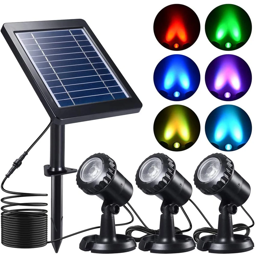

Solar Underwater Lights IP68 Waterproof Outdoor Garden Lawn Lamp for Patio Landscape Aquarium Fountains Swimming Pool Spotlights