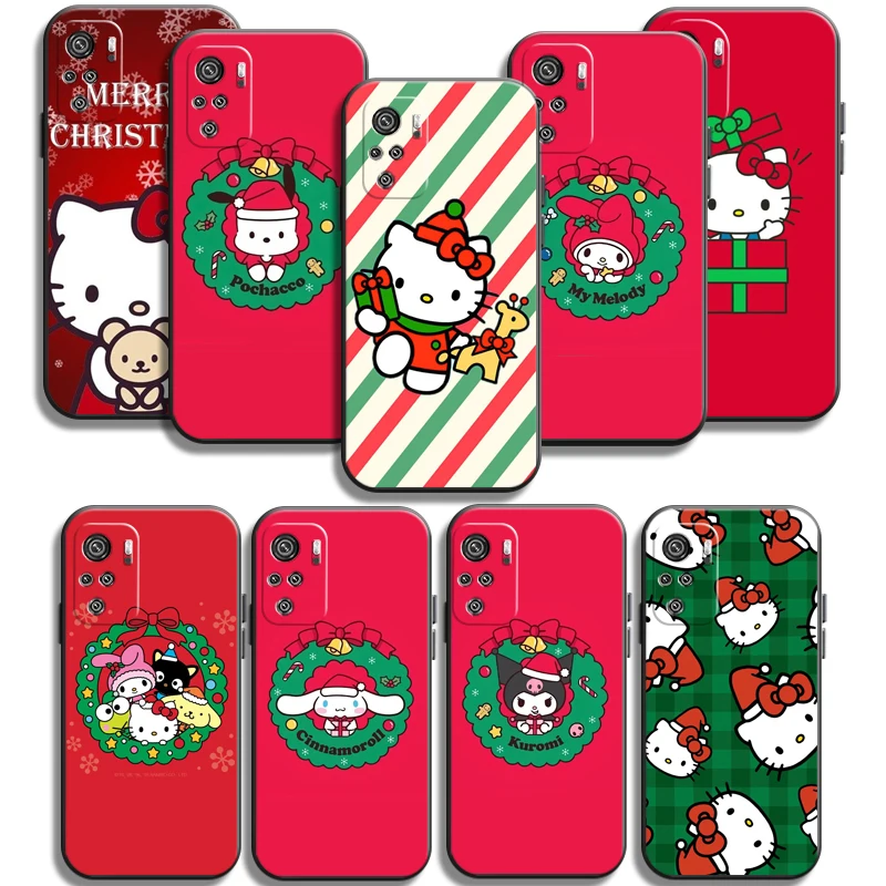 

Hello Kitty Christmas Phone Cases For Xiaomi Redmi Note 8 Pro 8T 8 2021 8 7 8 8A 7A 8 Pro Cases Coque Back Cover Soft TPU