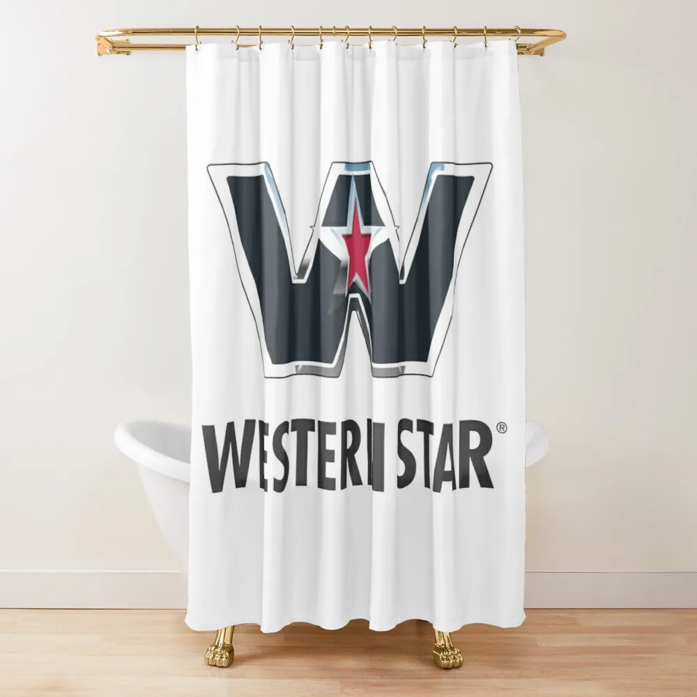 

Western Trucks Apparel Blackout Curtain Gradient Funny Coquelicot Shower Cabin Shower Curtains