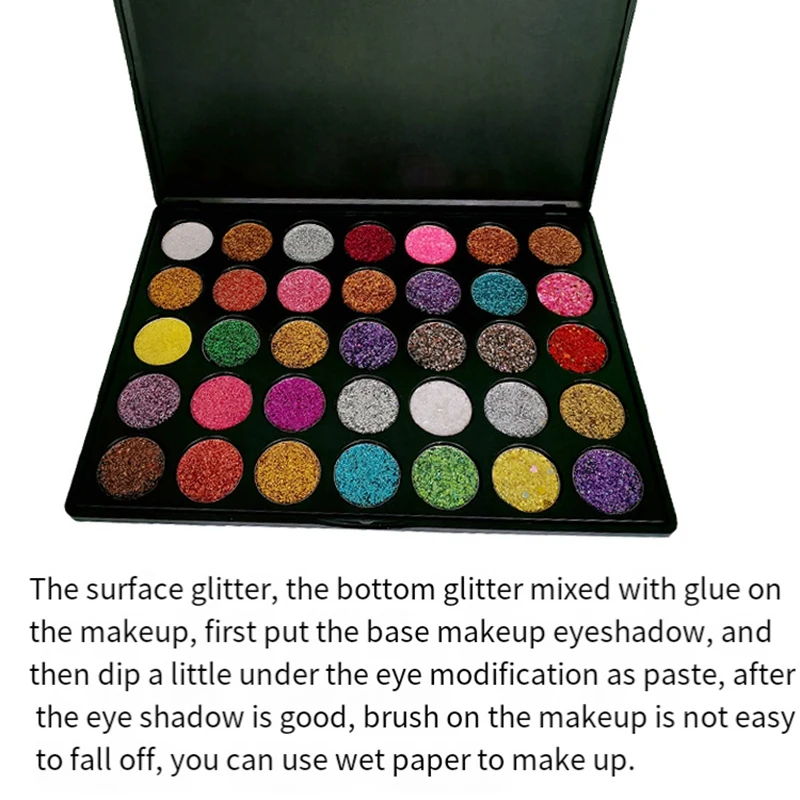 Палитра теней для век 35 цветов компактная фотоблестящая фотография