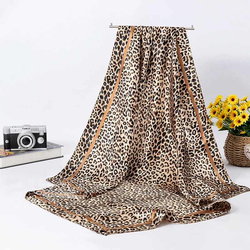 

Women 90x90cm Silk Scarf Scarves Luxury Brand Square Scarf Female Printed Head Hijab Women Satin Scarf Foulard Bandana women