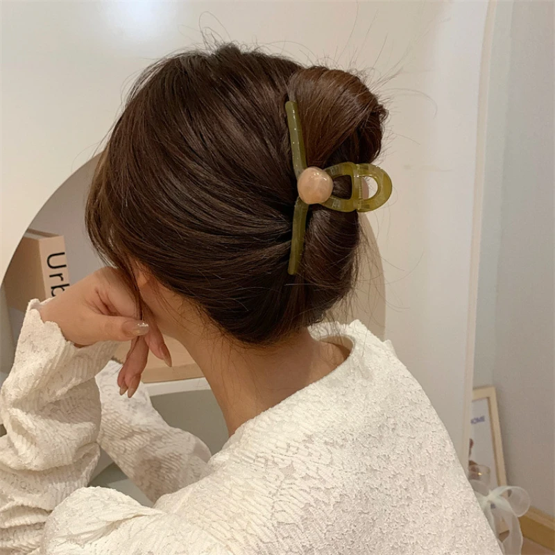 

2023 простые акриловые заколки для волос в виде акулы, однотонные заколки для захвата для женщин, Элегантные Заколки, заколки, модные аксессуары для волос