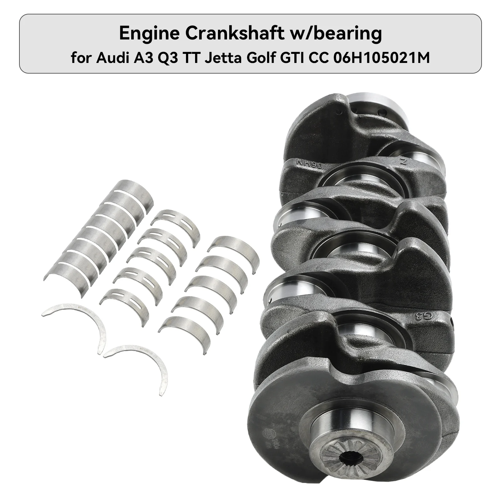 Коленчатый вал двигателя Artudatech с подшипником для Audi A3 Q3 TT Jetta Golf GTI CC 06H105021M