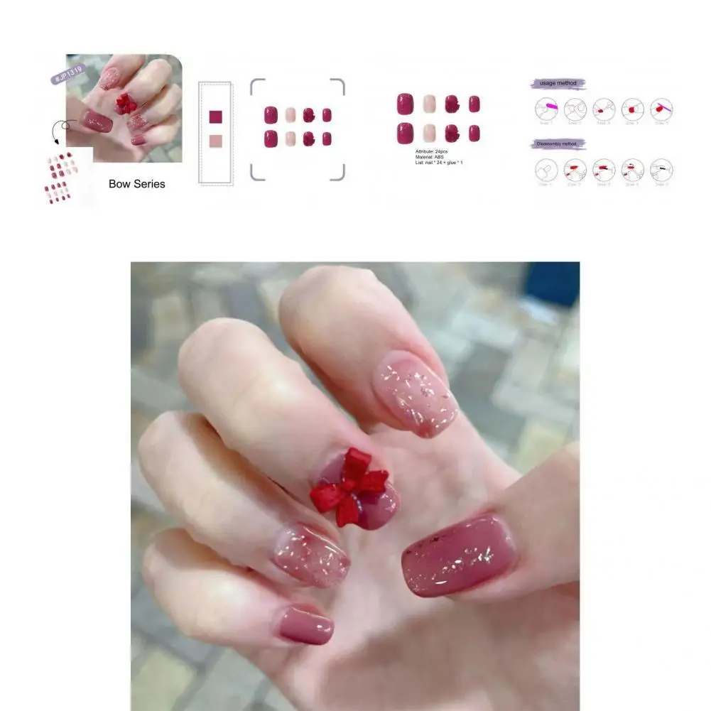 

24 шт./компл. удлинитель для ногтей в шикарном стиле с имитацией, легко подрезать искусственные ногти, быстрое наращивание, аксессуары для ма...