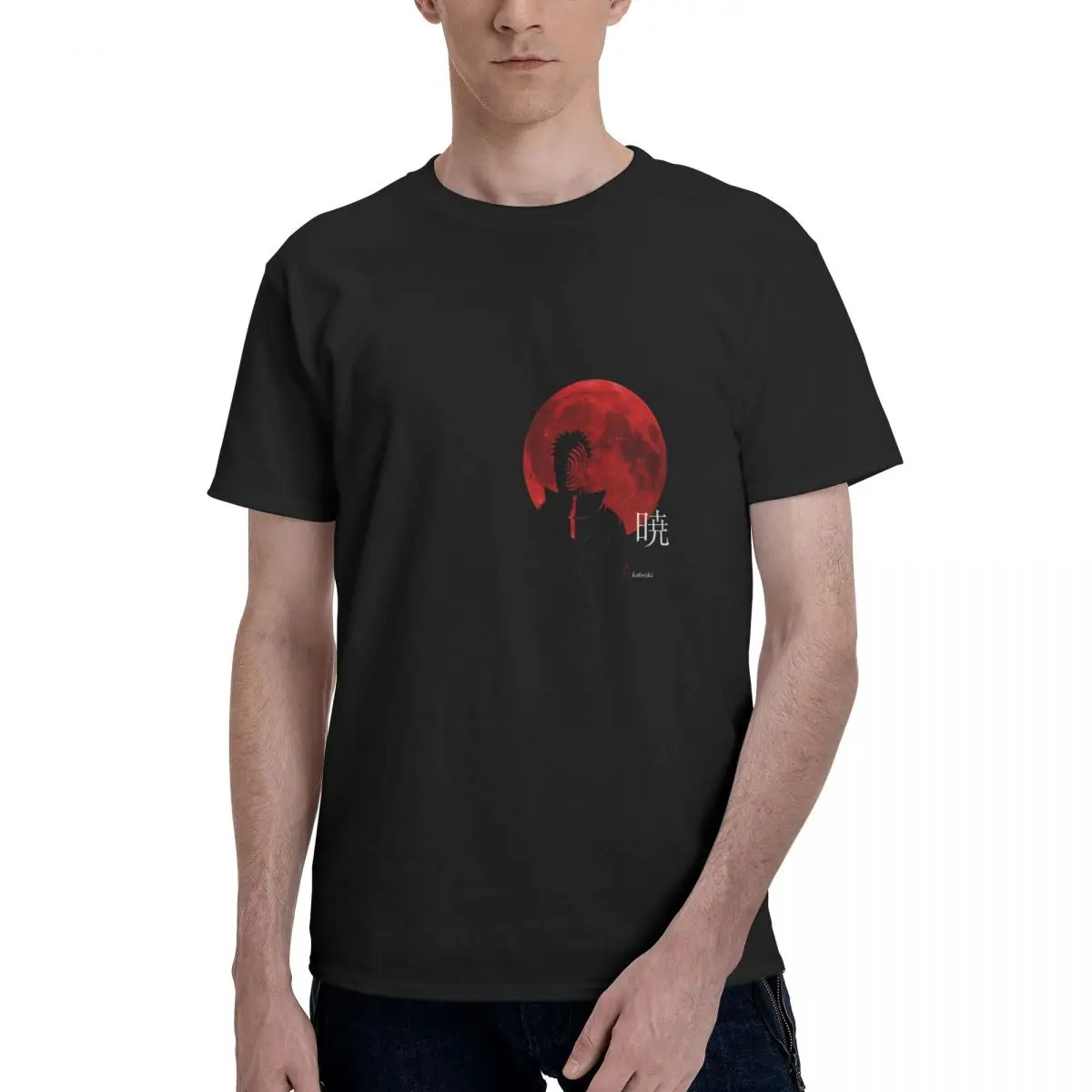 

Anime Japan Anime Akatsuki Geeky Men's Basic Short Sleeve T-Shirt men set Uzumaki Hot Sale Tops Tees