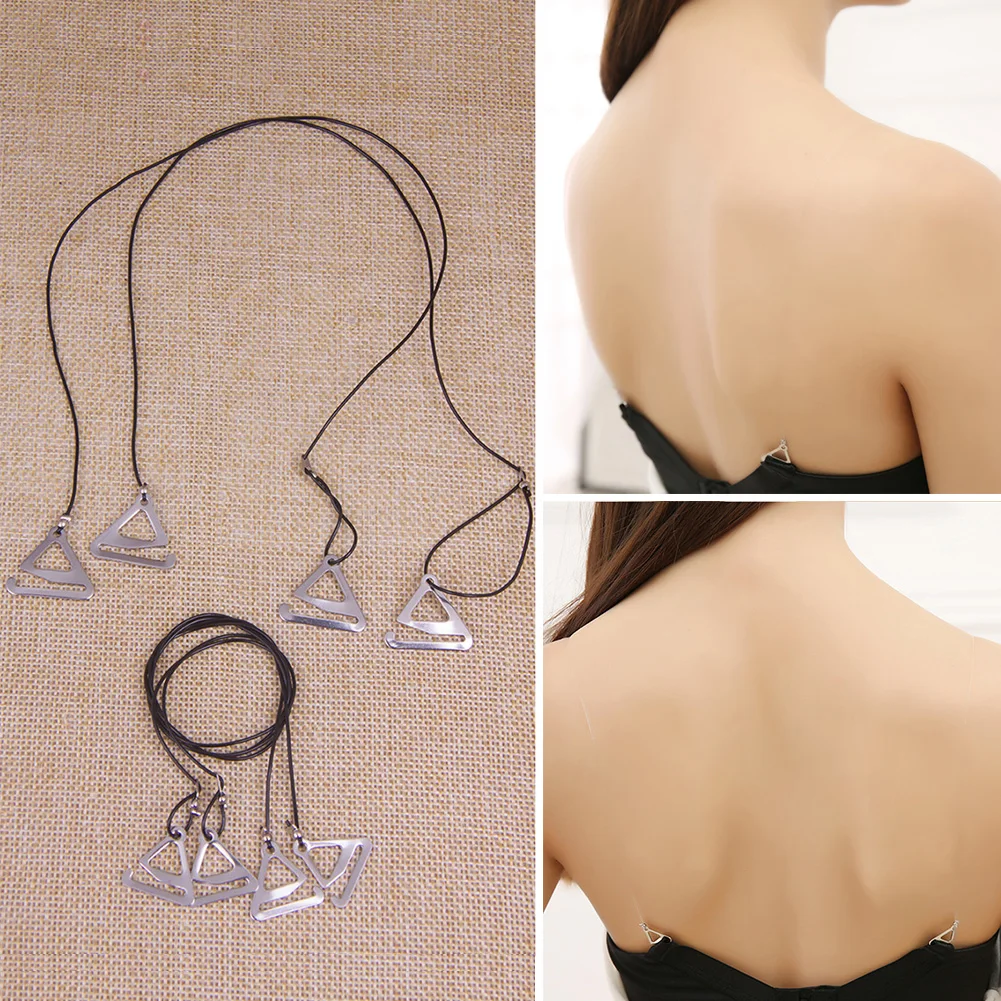

Transparent Invisible Shoulder Strap Non Slip Traceless Bra Thin Belt Accessories Strapless Collar Female Sexy Summer Versatile