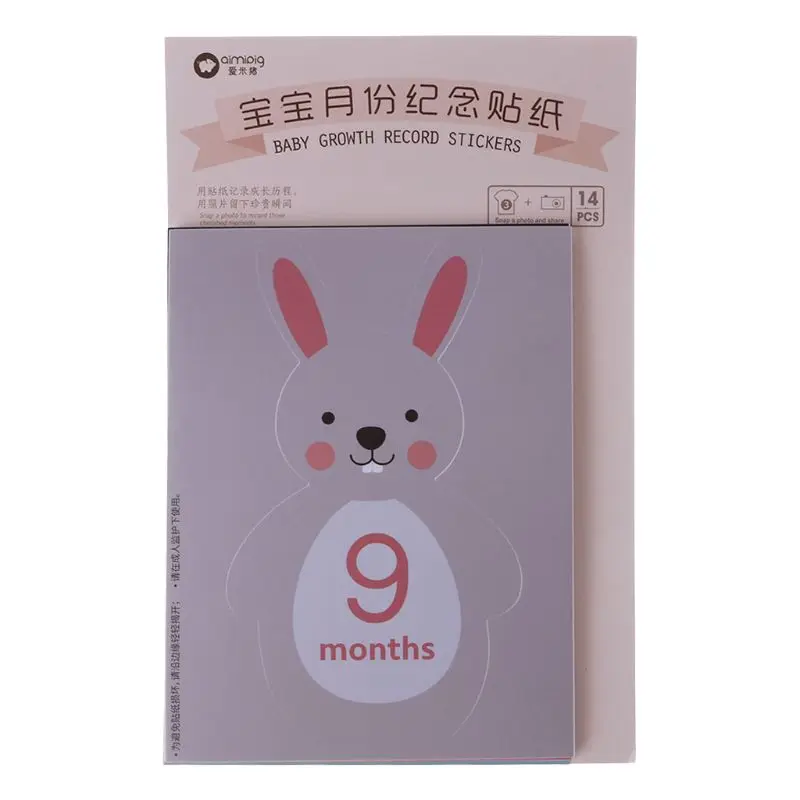 

14 шт./компл. наклейка на месяц для новорожденных, беременных женщин, фотография, запись на память