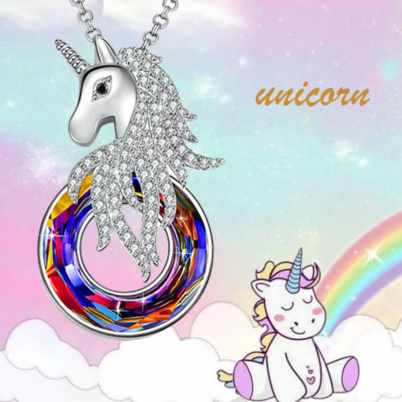 

Unicorn Round Necklace Fashion Jewelry Gifts for Men Women Classic Vintage Trend Accessories Exquisite Wedding Anniversary Gifts