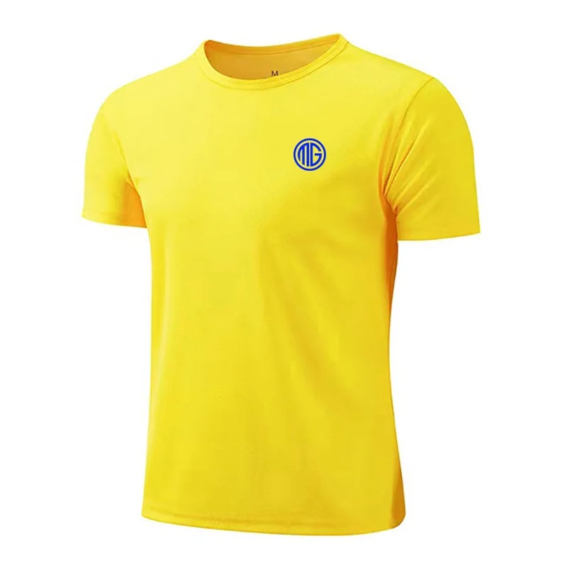 

Mens New Gym Casual Quick Dry T Shirt Breathable Sporting Clothing Mesh Workout Slim T-shirt Running Muscle Short Sleeve