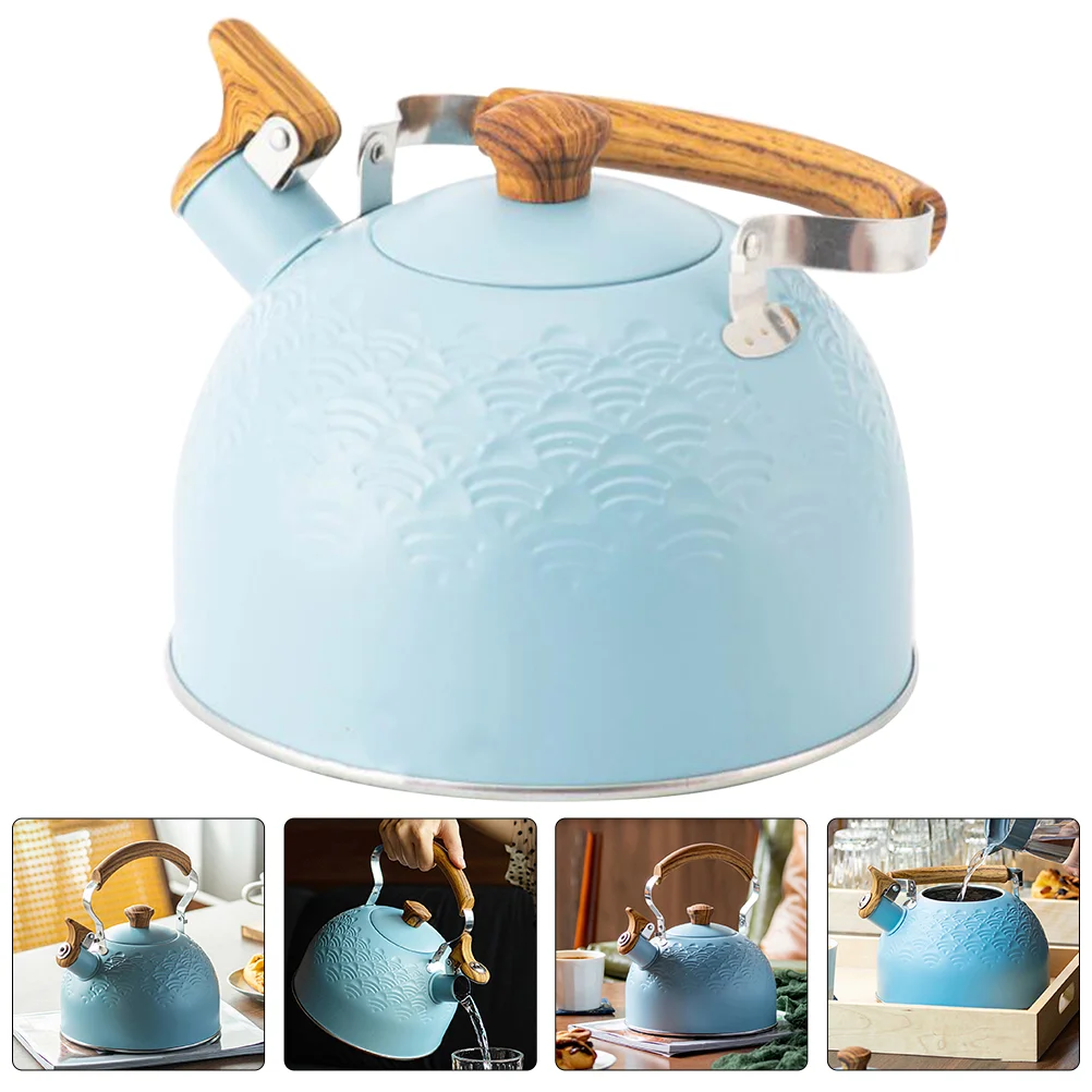 

Kettle Water Pot Whistling Tea Teapot Stovetop Boiling Stove Loud Metal Heatingcoffee Induction Safe Over Teakettle Pour Whistle