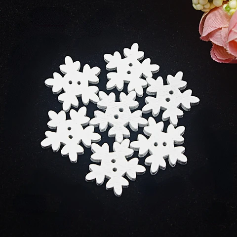 Деревянные пуговицы Colorful SHINE. DREAM snowflake 18 мм 30 шт