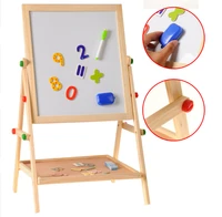 free shipping children wood double sided magnetic drawing board wooden educational sketchpad blackboard kids montessori toy gift
