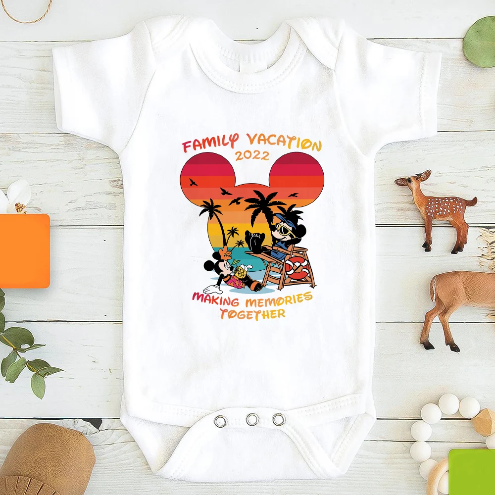 

Casual Style Disney Summer Baby Onesie Dropship Mickey Minnie Print Clothes 0-24M Size High Quality Popular Newborn Jumpsuit