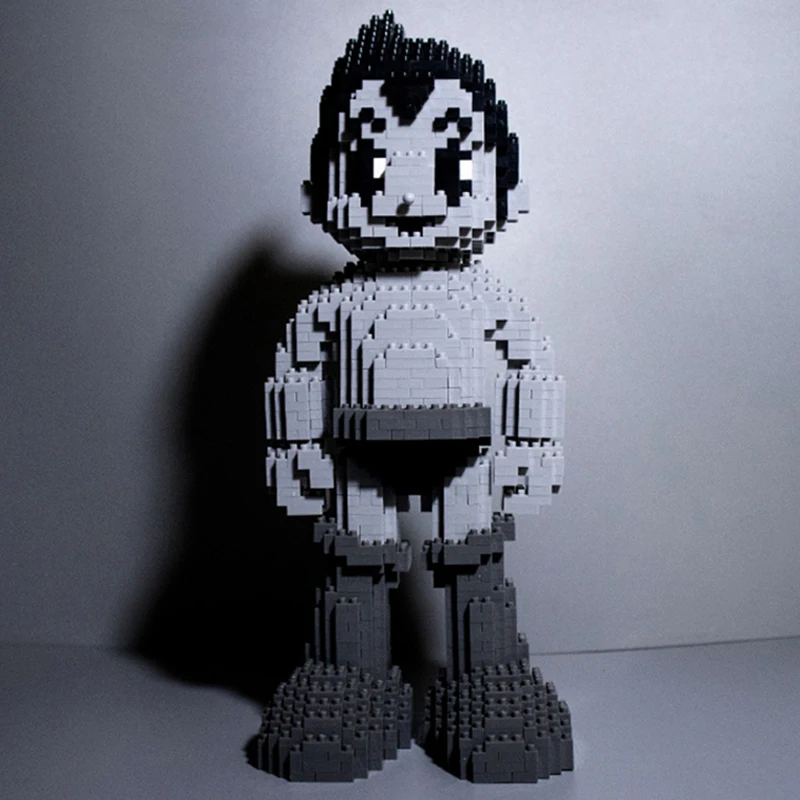 SC 9002-5 аниме Astro Boy Mighty Atom черно-белая кукла-робот мальчик мини алмазные блоки