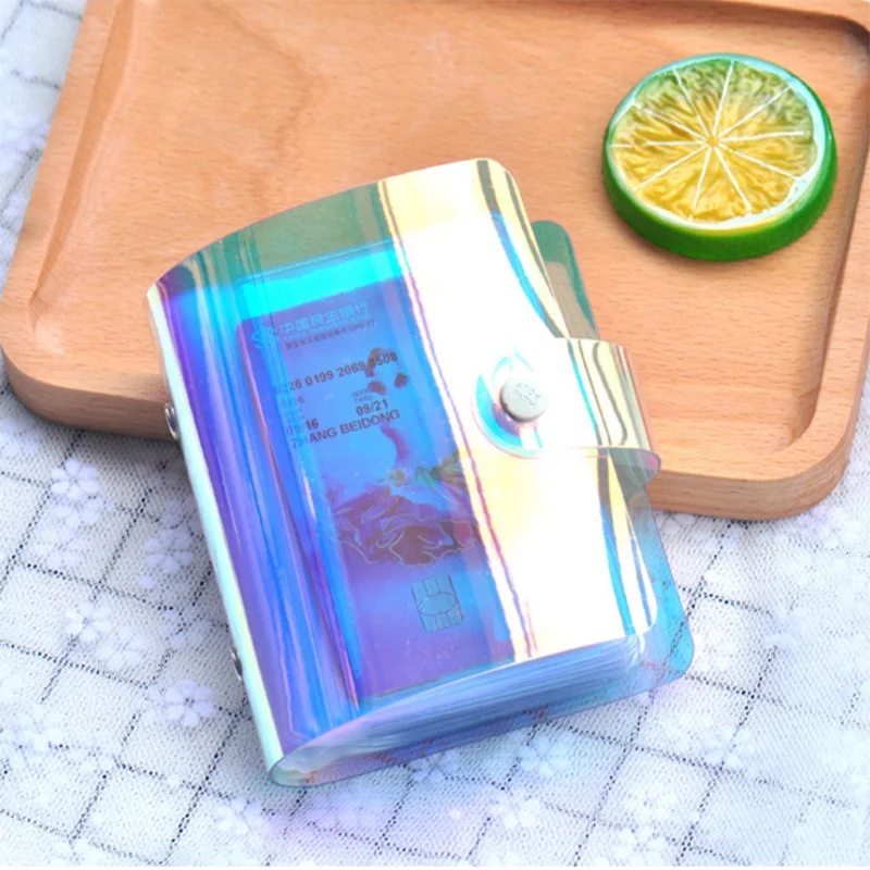 

1pc Photocard Holder Laser Clutch Wallet Credit Cards Holder 20 Bits Case Organizer Portable Men Women Wallets Business ID Cards