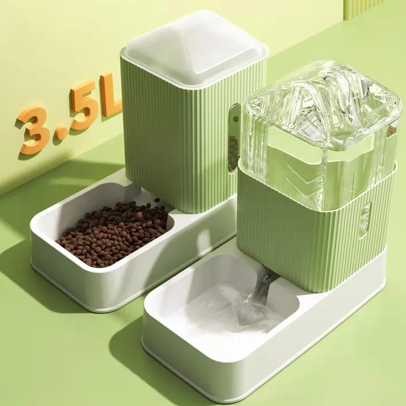 

3.5L Dog Automatic Feeders Plastic Water Bottle Cat Bowl Feeding and Drinking Dog Water Dispenser Pet Feeding Bowl Pet Supplies