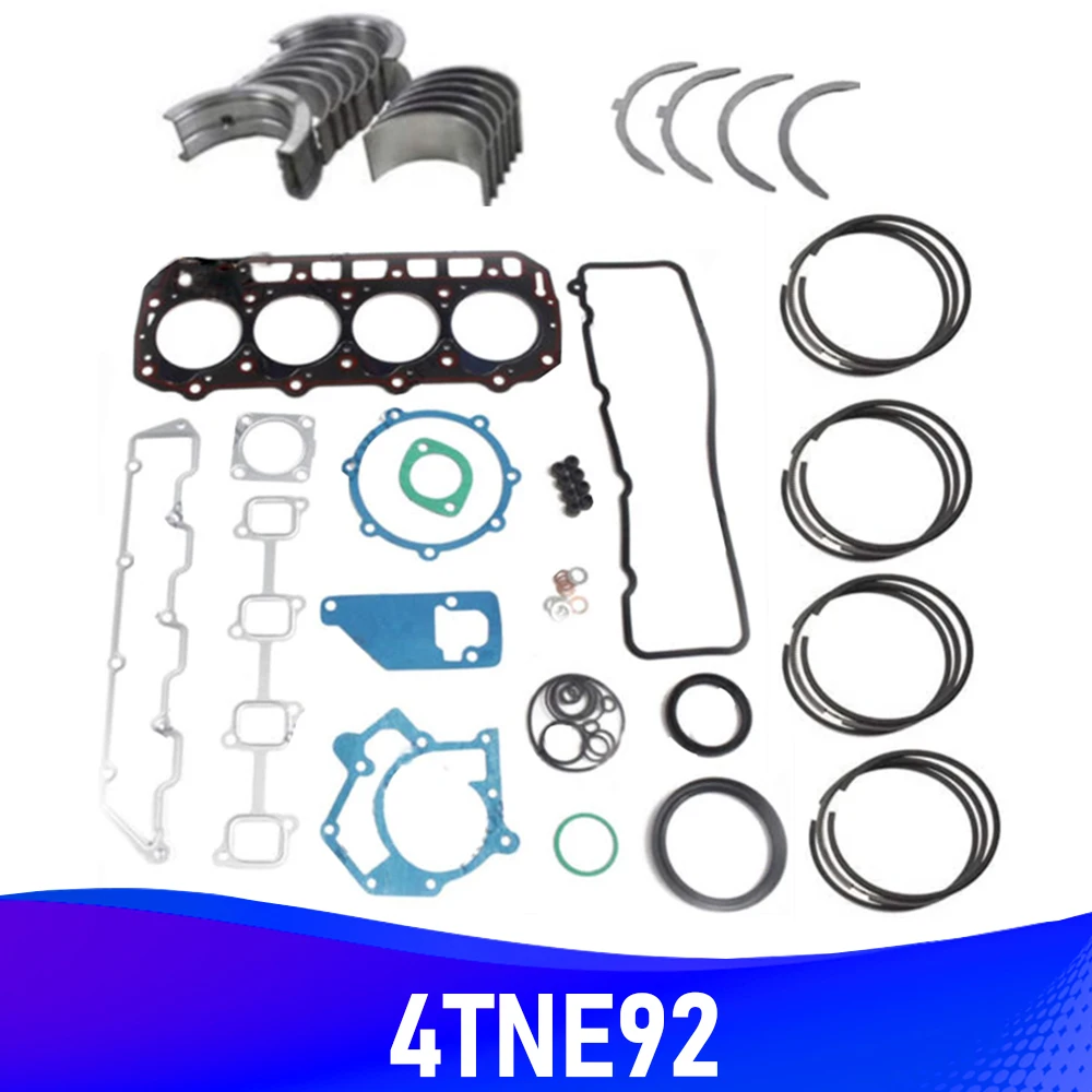 

4TNE92 4D92E 4TNE92-NHM Overhaul Re-ring Kit For Yanmar Komatsu FD15T Engine Auto Parts