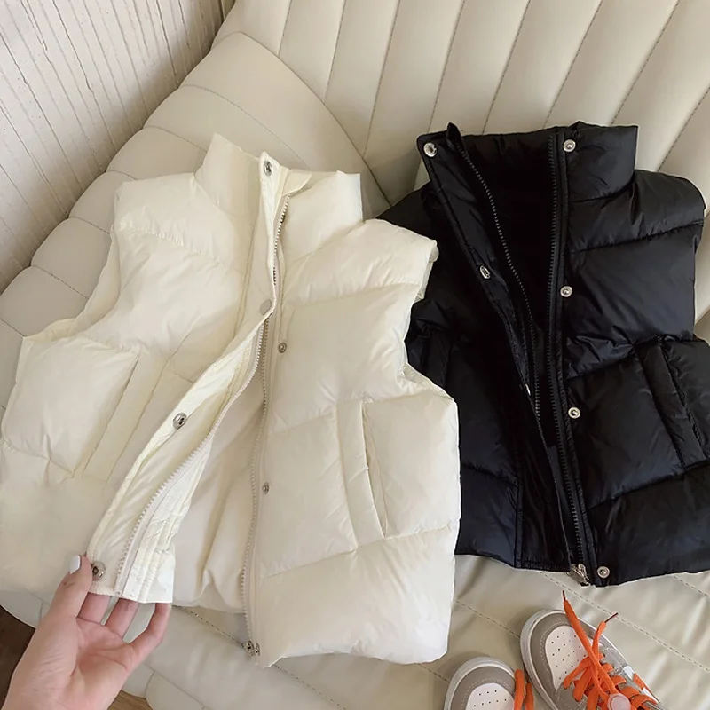 

Детский жилет с воротником в Корейском стиле, Осень-зима, новинка, утепленный Теплый жилет для мальчиков и девочек, модная свободная детская...