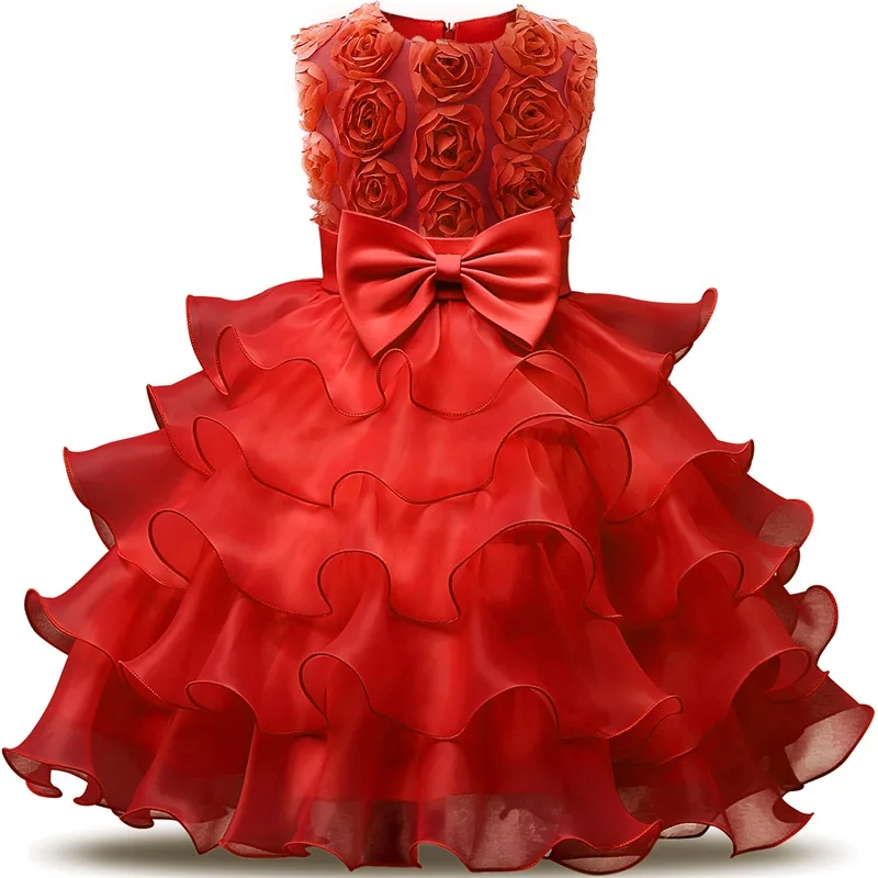 

Kids Dresses 2021 Girls Clothes Party Princess Vestidos Nina 5 6 7 8 year birthday Dress Girl Christmas Baptism Christening Gown