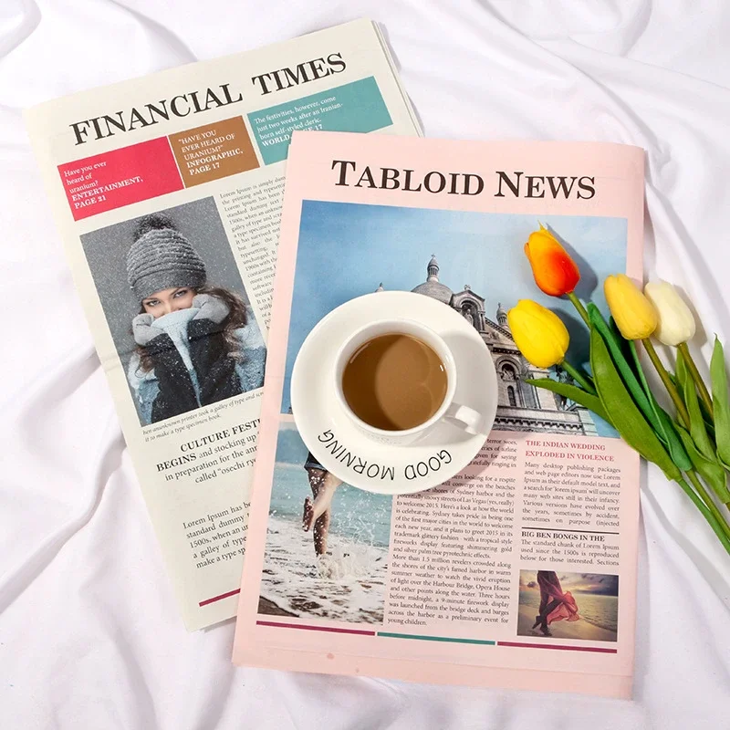 2 шт. Винтажный стиль английская газета Ретро фон украшение для косметики еда