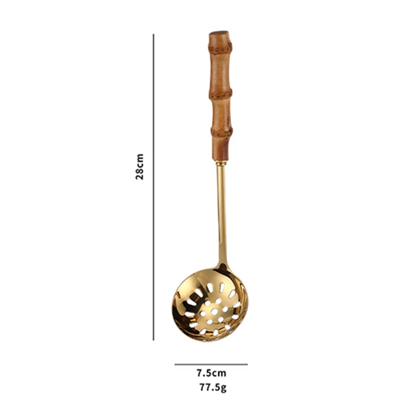 

MEXQCH Ложки для супа из нержавеющей стали с деревянной ручкой