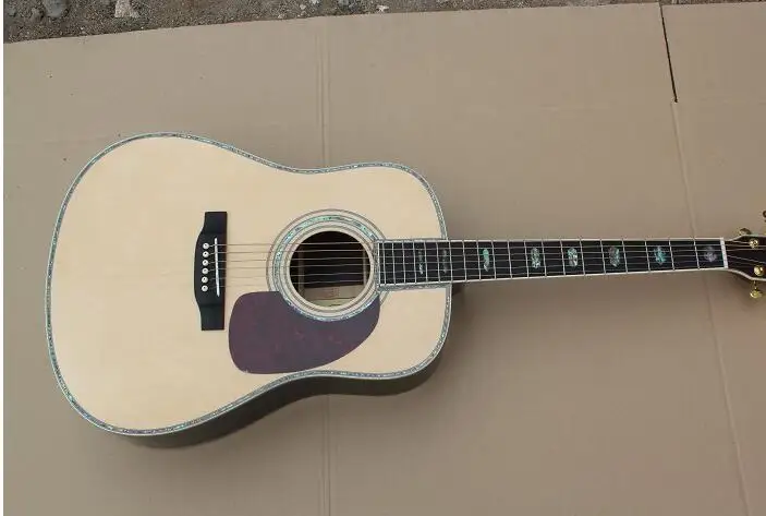 

Chinese guitar factory custom High quality new solid spruce top acoustic guitar D type 45 model 41" guitar 417