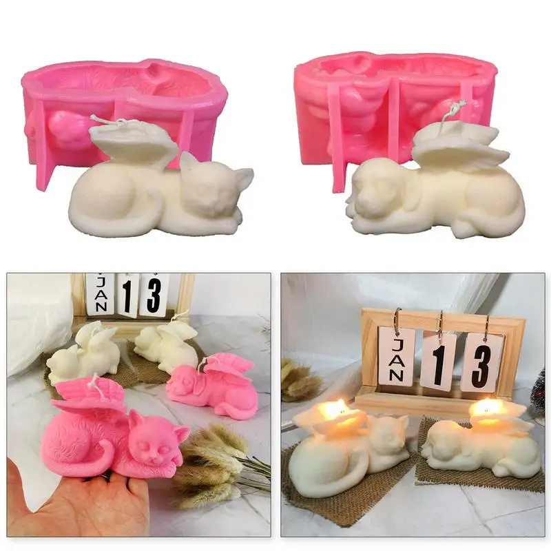 Форма для собак-ангелов силиконовая форма спящего кота домашних животных с