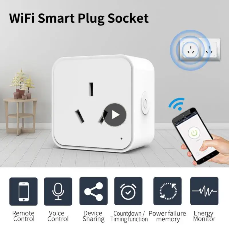 

Work With Alexa Google Home Power Outlet For Tuya Smart Life App 16a Au Smart Socket Timing Function Voice Control Mini Socket