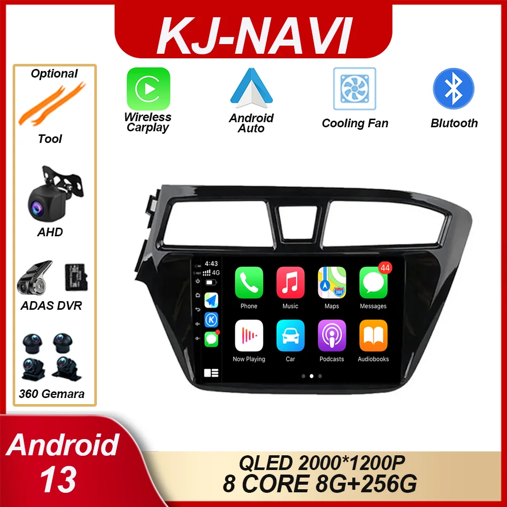 

Автомагнитола для Hyundai I20 LHD 2015-2019, 9 дюймов, Android 13, GPS