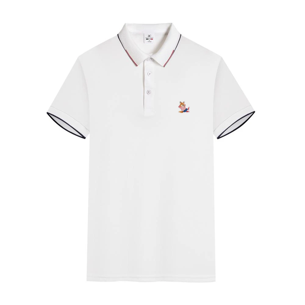 

Summer New Men's Casual Short-Sleeved Polo Shirt Office Fashion Stand Collar T-Shirt Men's Breathable Polo embroidery Clothing