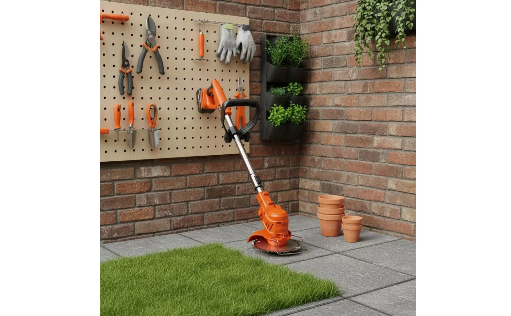 Cordless Electric Grass Trimmer Adjustable Shaft Battery-Powered Vegetation Wacker Electric Brush Cutter Extendable Length