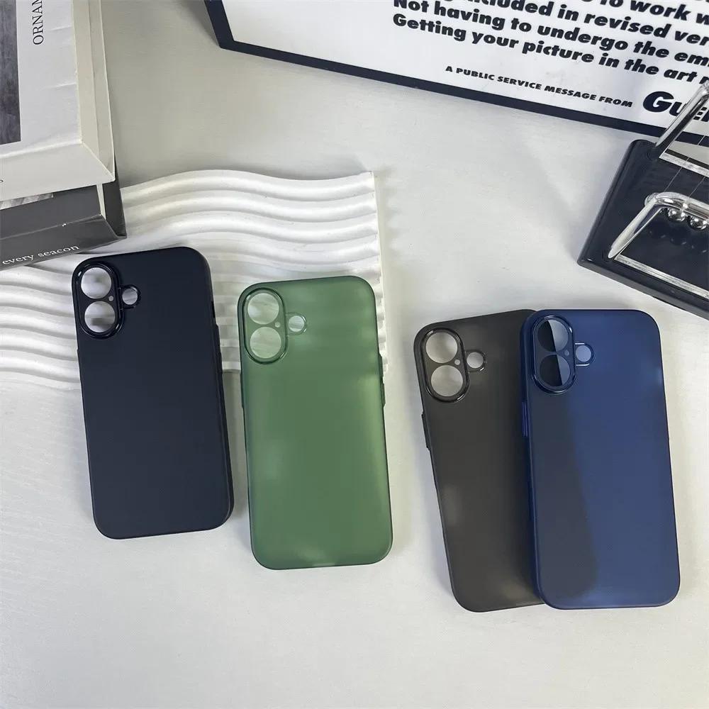 Матовый ультратонкий прозрачный матовый Силиконовый чехол из ТПУ для iPhone 16 15 Pro Max