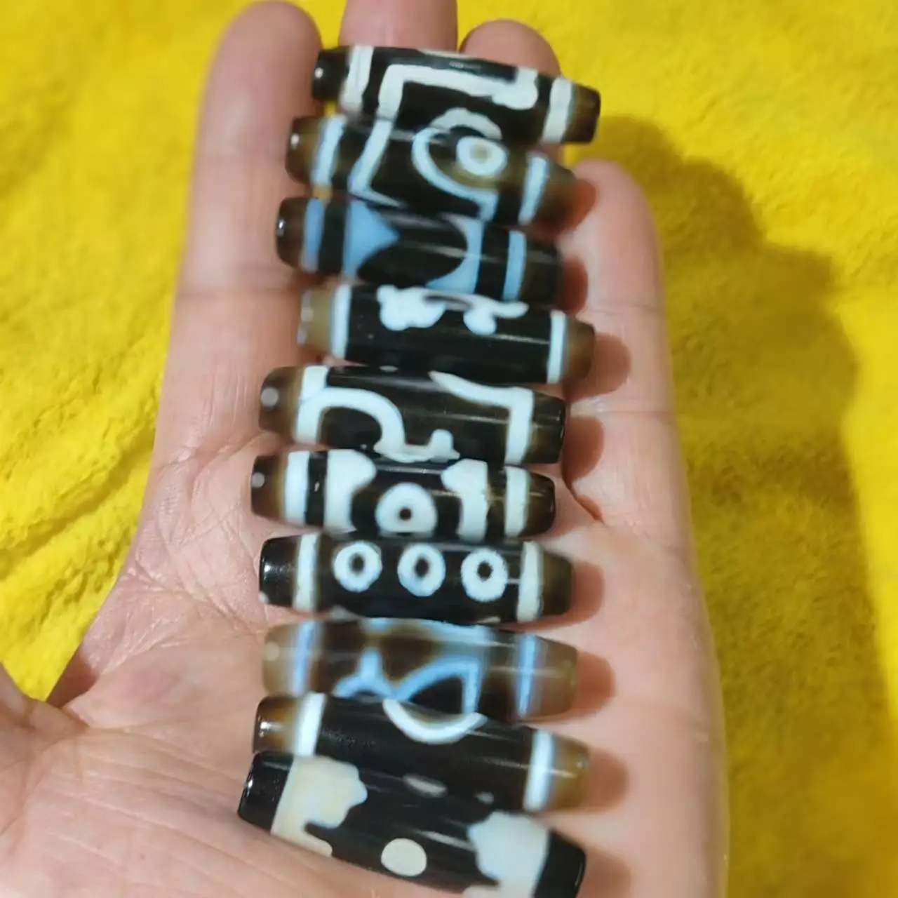 100 шт./лот натуральный многоцветный старый агат дзи оптом линии выветривания