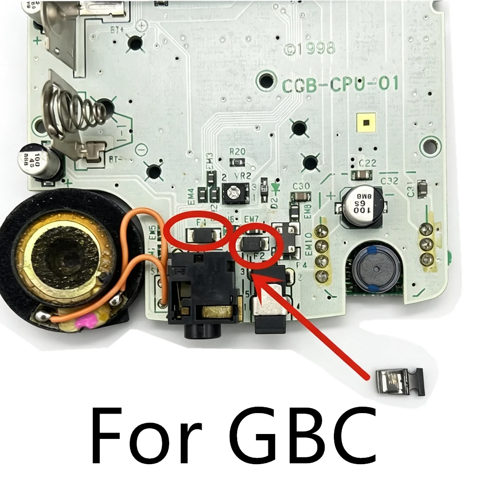 Фото Предохранитель SMD F1 F2 для Nintendo Game Boy Color GBC CCB-CPU-01, запасные части для ремонта материнской платы №3