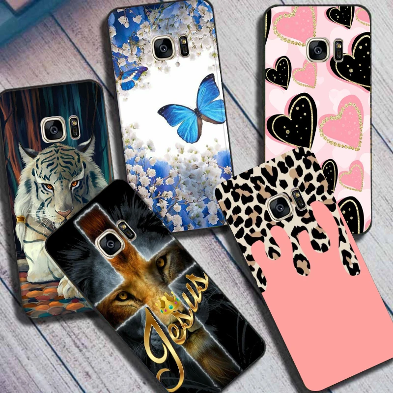 Чехол для телефона Butteryfly Tiger Samsung Galaxy S6 Edge чехлы с узором мягкая задняя крышка Plus S 6