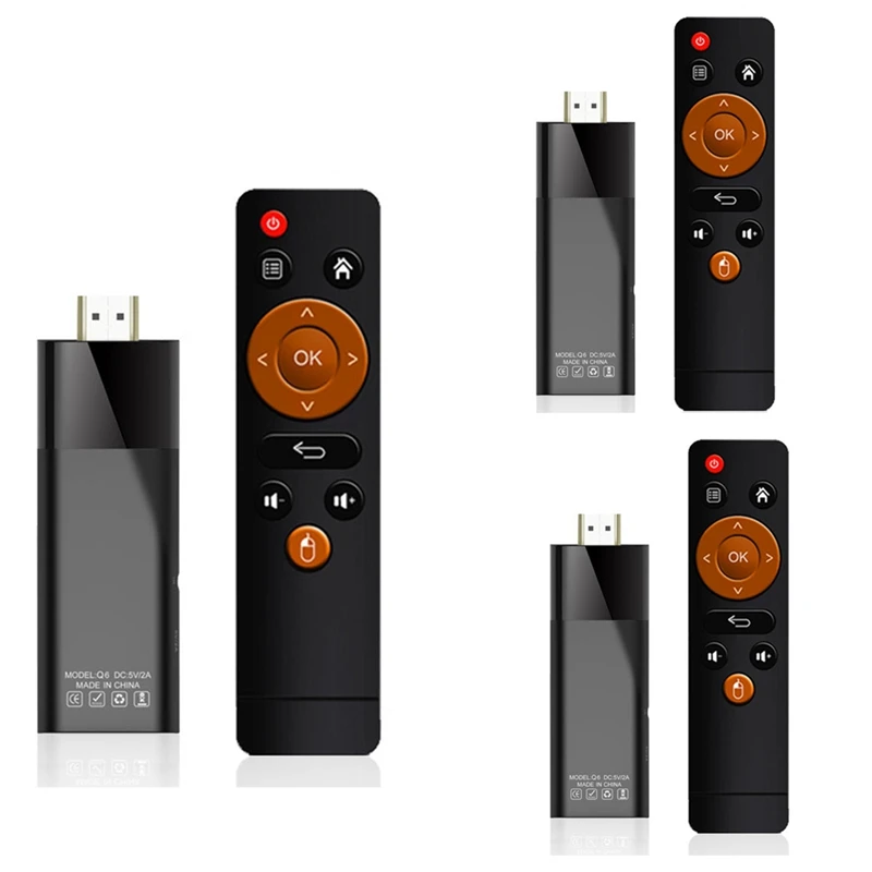 Q6 Mini TV Stick Android 10 1GB+8GB 2.4G+5G Wifi+BT4.0 H313 Quad Core A53 Smart Box PK DQ03 Durable