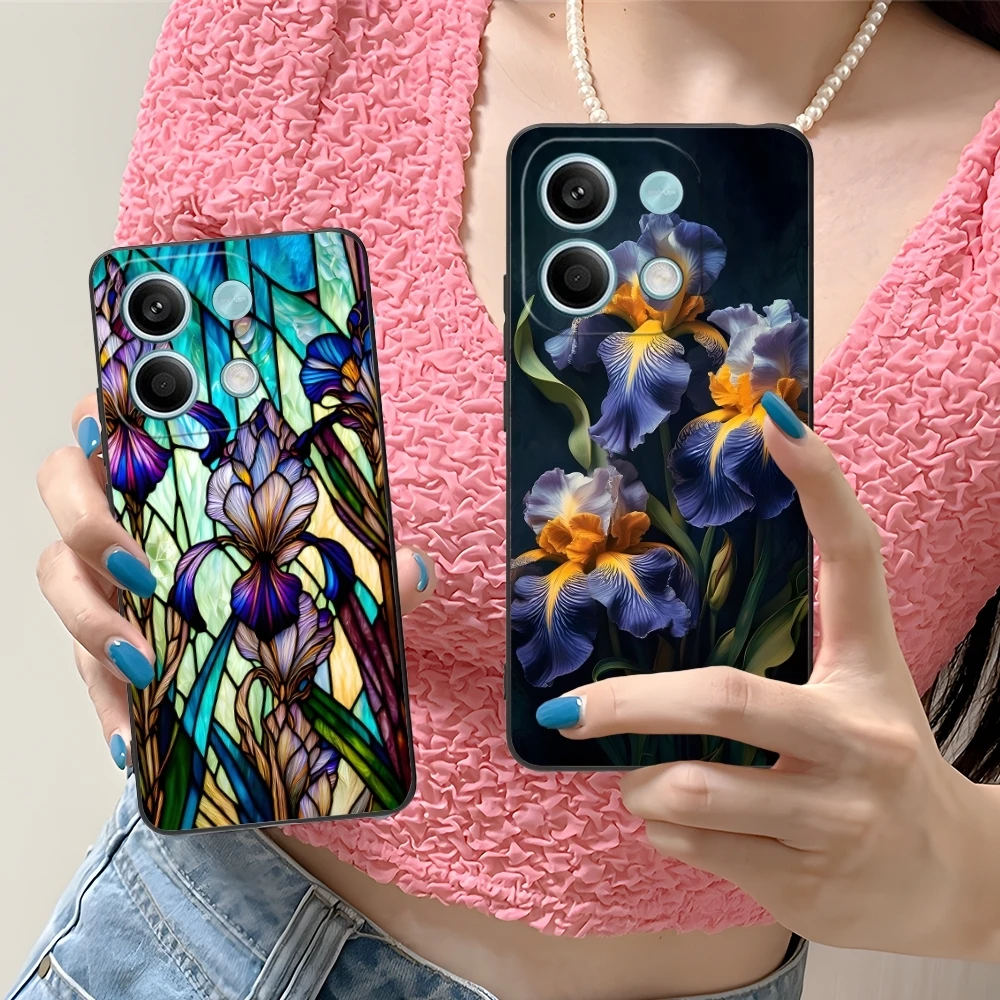 Чехол для мобильного телефона Iris Flower Pretty чехол Xiaomi Redmi Note 13 12 11 10 9 8 7 6 S A Pro Lite Plus