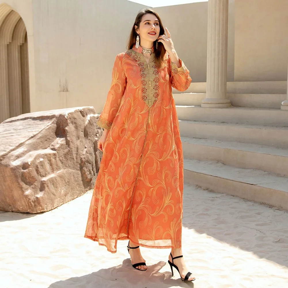 

Рамадан, женское элегантное роскошное вечернее платье Дубая с вышивкой, женское платье макси для вечевечерние в африканском стиле, Boubou