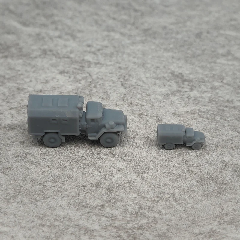 Фото 5 шт. Урал 4320 Модель грузовика из смолы 1/350 или 1/700 Миниатюрная модель танка TK655 №2