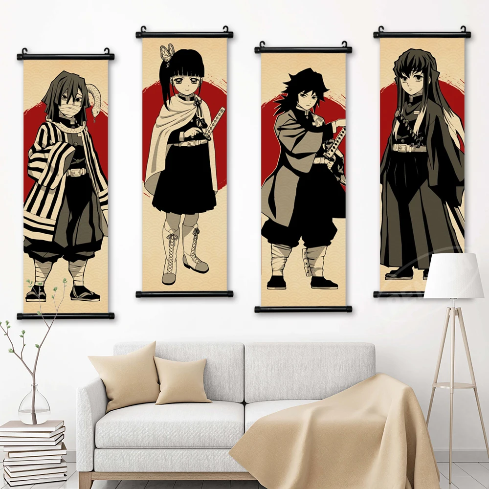 

Wall Art Demon Slayer Home Children's Room Decor Canvas Print Anime Kamado Nezuko Painting Japanese Manga Posters Kawaii Picture