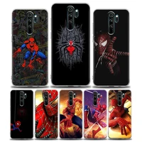 venom spiderman marvel clear phone case for xiaomi redmi note 8pro 11 10 9 8 pro 7 8a 10s 11 k40 pro 5g soft tpu cover coque