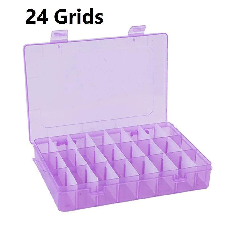 

Plastic 24 Grids Compartment Storage Box Jewelry Earring Bead Screw Toy Holder Case Tool Sorting Box Display Organizer Container