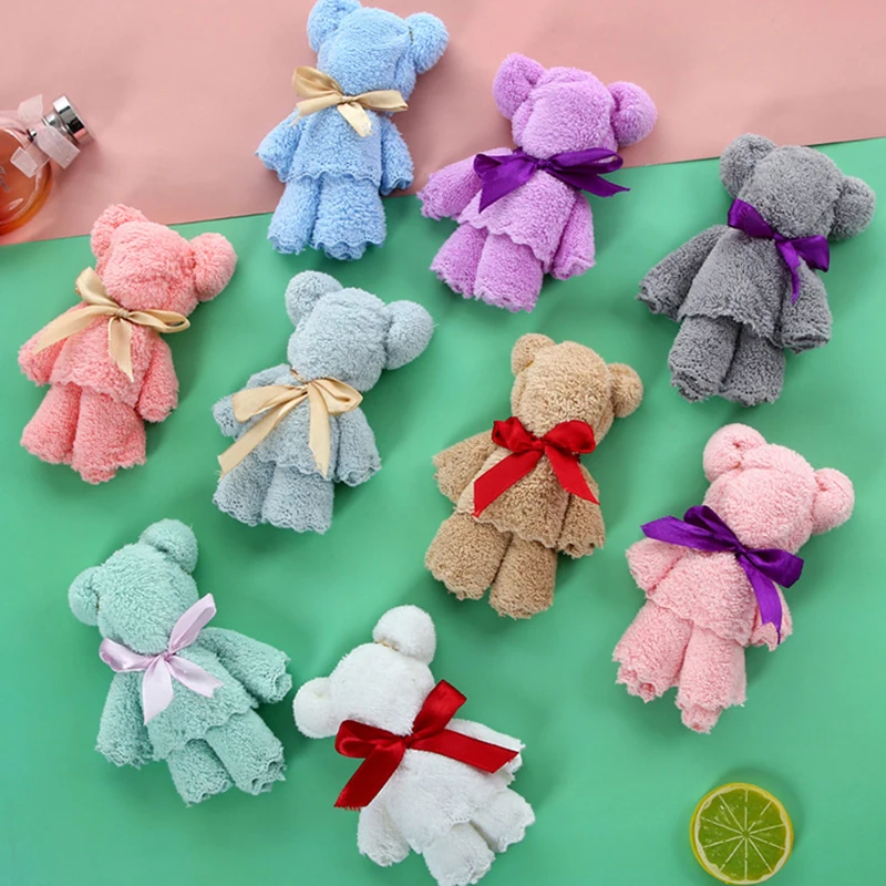 Коралловое бархатное полотенце в виде медведя для взрослых детей праздника