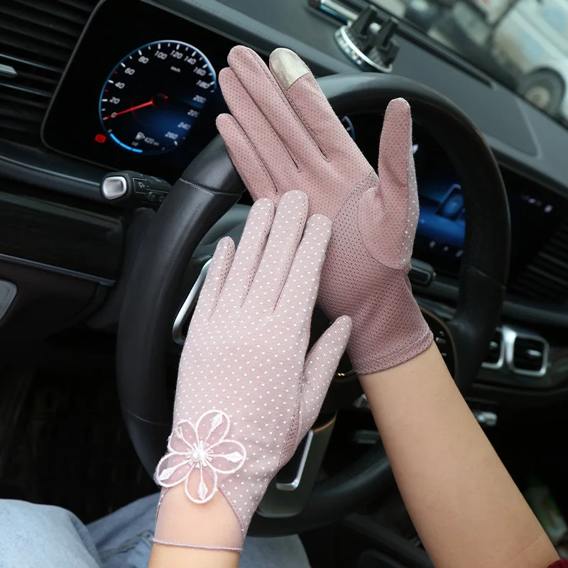 Новинка 2023, модные женские короткие весенне-летние дышащие велосипедные тонкие кружевные солнцезащитные аксессуары с защитой от УФ-лучей T246