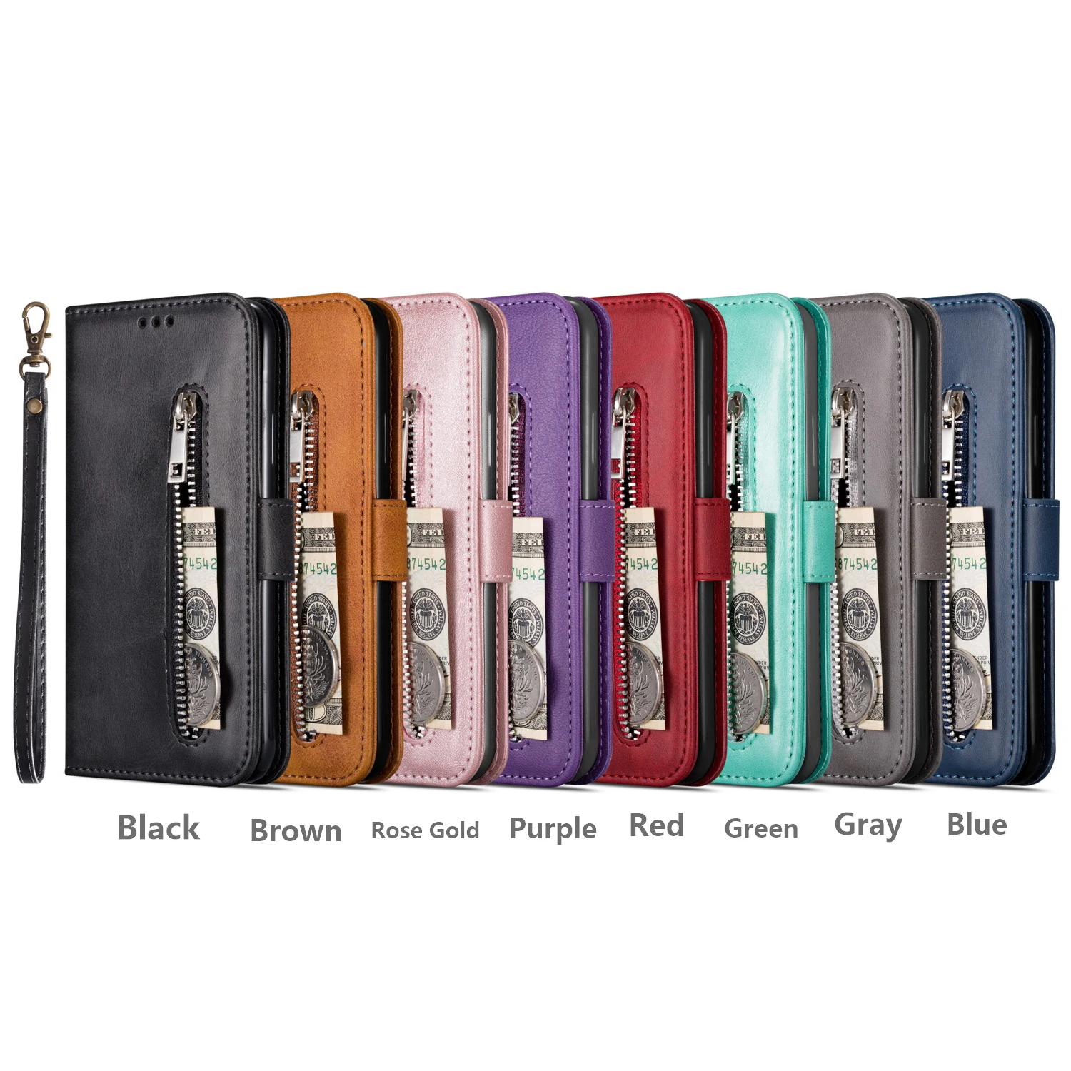 

Wallet iPhone case 14 13 12 11 Pro Max XS Max XR X SE 2022 8/7//6/6s plus flip card slot phone case cover is simple