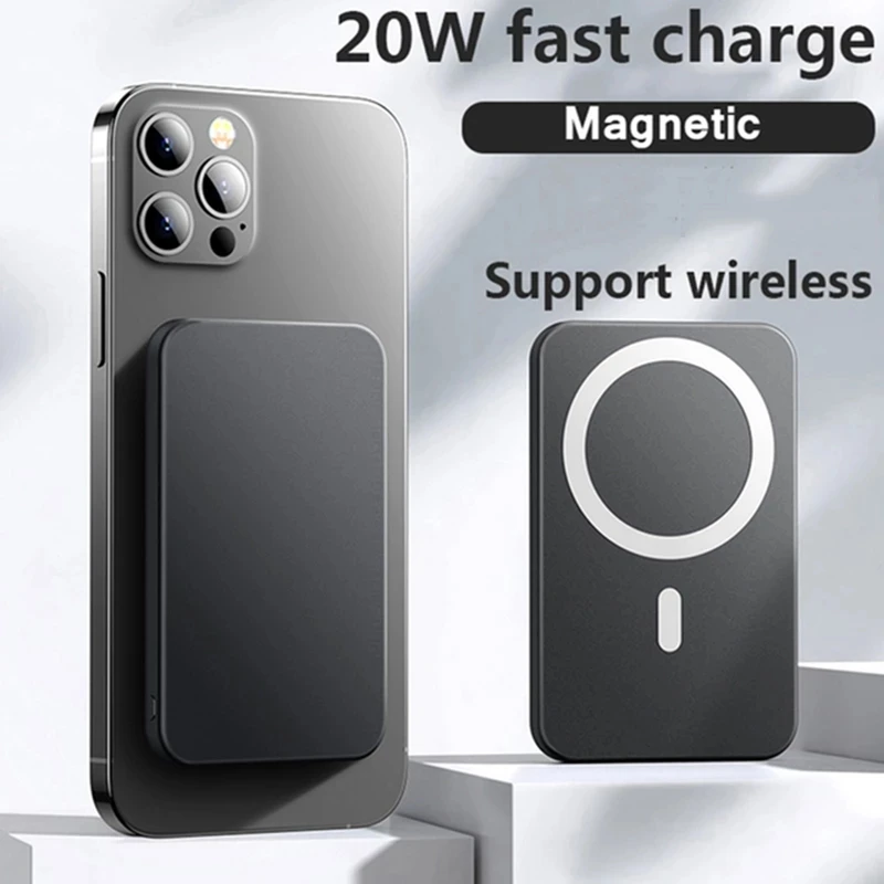 

10000mAh 15W Magnetic Wireless Fast Charges For Iphone 12 13 12Pro 13Pro Magsafing Power Bank Max Mobile Phone External Battery