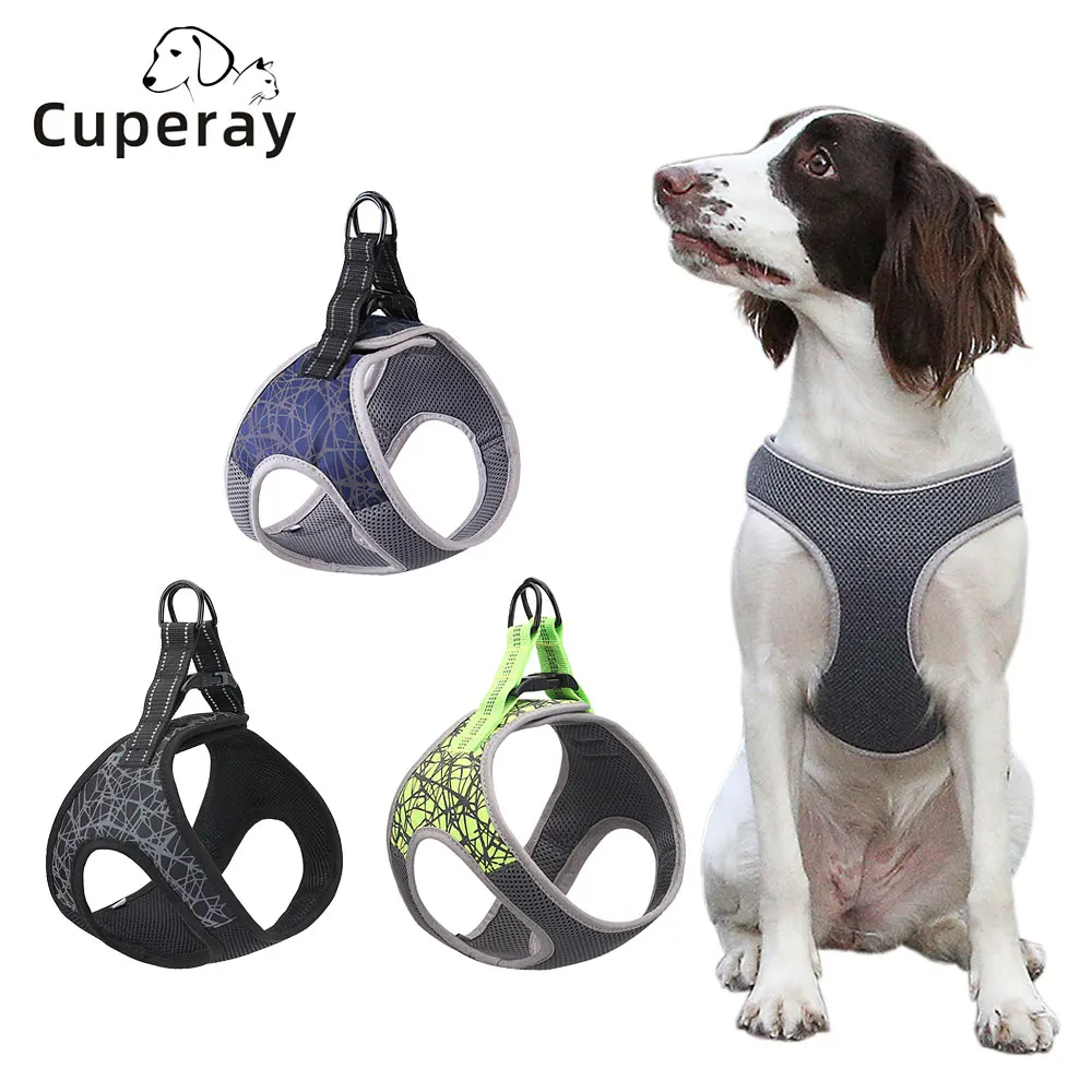 

Dog Harness for Medium Small Dogs Cats, Easy Walking Dog Harness, Reflective and Adjustable Breathable Padded Dog Vest Harnesses