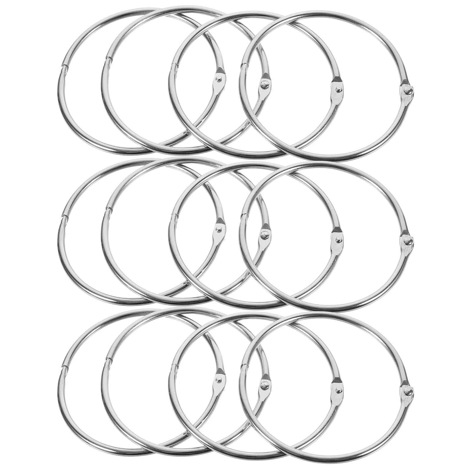 

12 Pcs Binding Rings Binder An Fittings Key Clips Iron Small Metal Index Cards Scrapbook