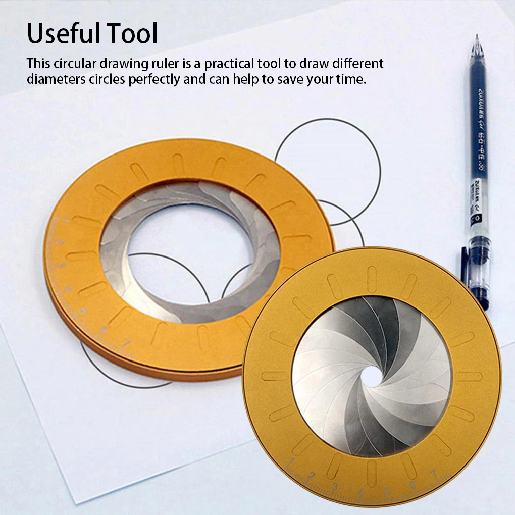 

Round Flexible Drawing Ruler Circle Meter Adjustable Measuring Tool
